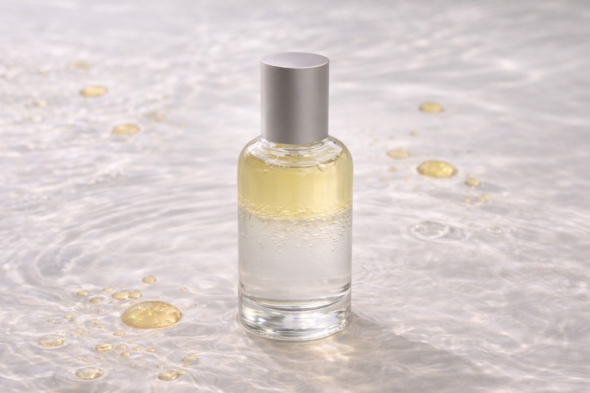 Layered water-based perfume from the KPIA Water Base Perfume Master course
