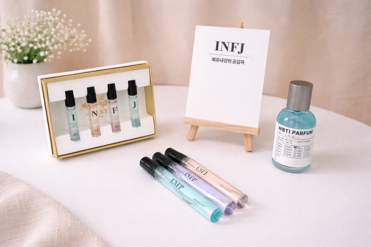PO MBTI perfume certification kit with personality scent materials